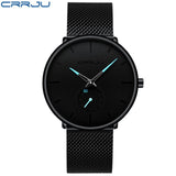 Crrju Watch Women And Men Watch Top Brand Luxury Famous Dress Fashion Watches Unisex Ultra Thin Wristwatch Relojes Para Hombre