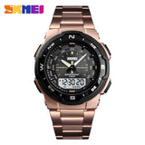 SKMEI Men Watch Fashion Quartz Sports Watches Stainless Steel Mens Watches Top Brand Luxury Business Waterproof Wrist Watch Men