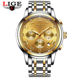 2018 New Watches Men Luxury Brand LIGE Chronograph Men Sports Watches Waterproof Full Steel Quartz Men's Watch Relogio Masculino