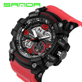 SANDA 759 Sports Men's Watches Top Brand Luxury Military Quartz Watch Men Waterproof S Shock Wristwatches relogio masculino 2019