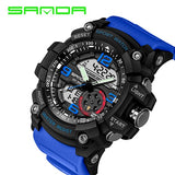 SANDA 759 Sports Men's Watches Top Brand Luxury Military Quartz Watch Men Waterproof S Shock Wristwatches relogio masculino 2019