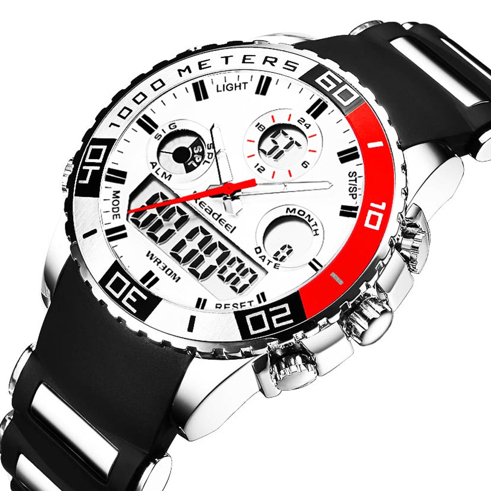 Top Brand Luxury Watches Men Rubber LED Digital Men's Quartz Watch Man Sports Army Military Wrist Watch erkek kol saati