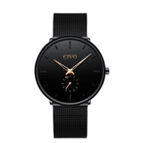 CIVO Fashion Watch Men Waterproof Slim Mesh Strap Minimalist Wrist Watches For Men Quartz Sports Watch Clock Relogio Masculino