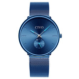 CIVO Fashion Watch Men Waterproof Slim Mesh Strap Minimalist Wrist Watches For Men Quartz Sports Watch Clock Relogio Masculino