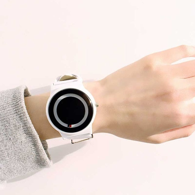 New Arrival Trend no-pointer Concept watch Simple creative brand Woman Men watches Relogio Feminino