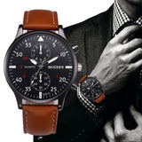 Retro Design Leather Band Watches Men Top Brand Relogio Masculino 2019 NEW Mens Sports Clock Analog Quartz Wrist Watches #Zer