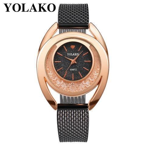 YOLAKO Women  Watches Bracelet New Quartz Clock Ladies Wristwatches Relogio Feminino Diamond Reloj Mujer Hot montre femme 533