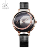 SK Fashion Luxury Brand Women Quartz Watch Creative Thin Ladies Wrist Watch For Montre Femme 2019 Female Clock relogio feminino