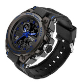 2019 Sanda Men's Watches Black Sports Watch LED Digital 3ATM Waterproof Military Watches S Shock Male Clock relogios masculino