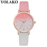 YOLAKO New Arrival Thin Leather Casual Luxury Woman Watch Ladies Quartz Watch Female Bracelet Women Watches Colok Reloj 533