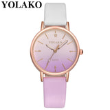 YOLAKO New Arrival Thin Leather Casual Luxury Woman Watch Ladies Quartz Watch Female Bracelet Women Watches Colok Reloj 533