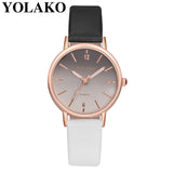 YOLAKO New Arrival Thin Leather Casual Luxury Woman Watch Ladies Quartz Watch Female Bracelet Women Watches Colok Reloj 533