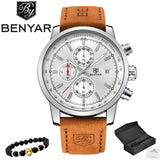 BENYAR Watches Men Luxury Brand Quartz Watch Fashion Chronograph Watch Reloj Hombre Sport Clock Male Hour Relogio Masculino