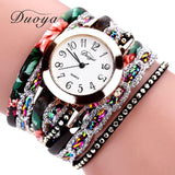 Fashion 2019 Watches Women Popular Quartz Watch Luxury Bracelet Flower Gemstone Wristwatch Casual Bracelet Watch Valentine Gift