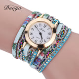 Fashion 2019 Watches Women Popular Quartz Watch Luxury Bracelet Flower Gemstone Wristwatch Casual Bracelet Watch Valentine Gift