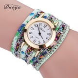 Fashion 2019 Watches Women Popular Quartz Watch Luxury Bracelet Flower Gemstone Wristwatch Casual Bracelet Watch Valentine Gift