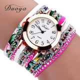 Fashion 2019 Watches Women Popular Quartz Watch Luxury Bracelet Flower Gemstone Wristwatch Casual Bracelet Watch Valentine Gift