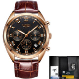 2019 LIGE Mens Watches Top Brand Luxury Waterproof 24 Hour Date Quartz Clock  Male Leather Sport Wrist Watch Relogio Masculino