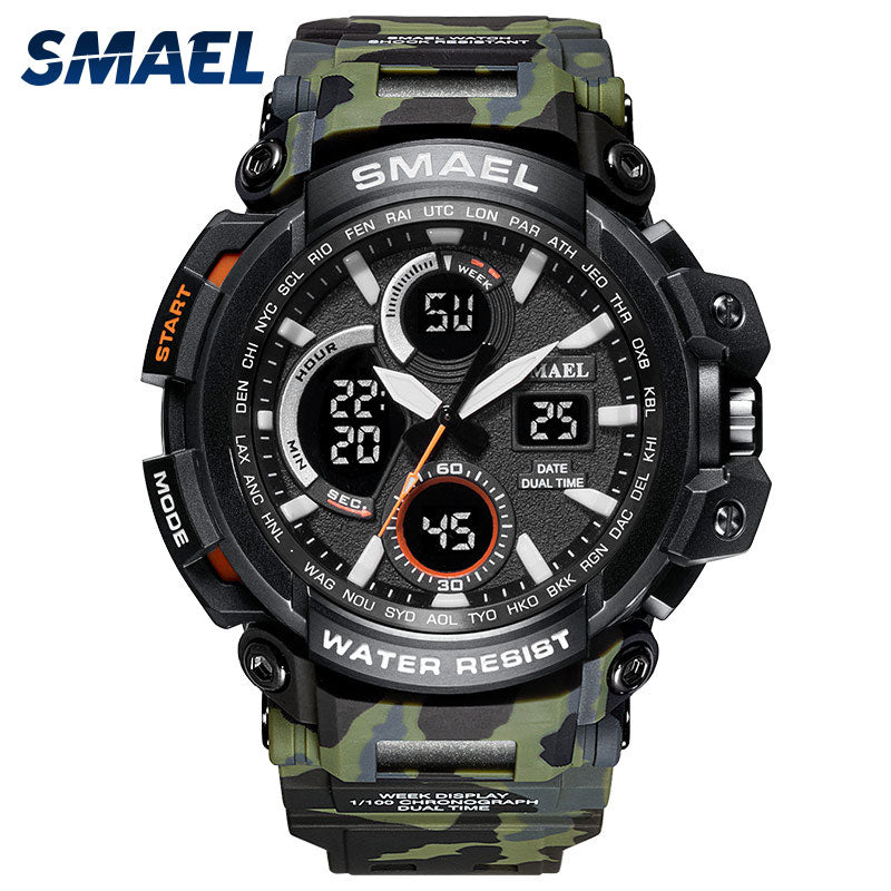 SMAEL Sport Watches 2018 Men Watch Waterproof LED Digital Watch Male Clock Relogio Masculino erkek kol saati 1708B Men Watches