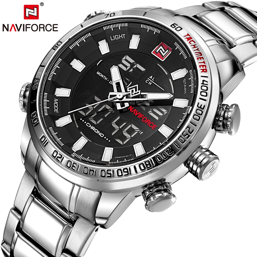 NAVIFORCE Mens Watch Quartz Analog  Luxury Fashion Sport Wristwatch Waterproof Stainless Male Watches Clock Relogio Masculino