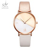 Shengke Women's Watches Fashion Leather Wrist Watch Vintage Ladies Watch Irregular Clock Mujer Bayan Kol Saati Montre Feminino