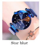 Luxury ladies watch magnet stainless steel mesh with starry fashion diamond female luminous shining quartz watch relogio feminin