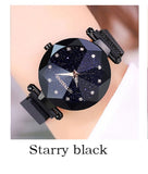 Luxury ladies watch magnet stainless steel mesh with starry fashion diamond female luminous shining quartz watch relogio feminin