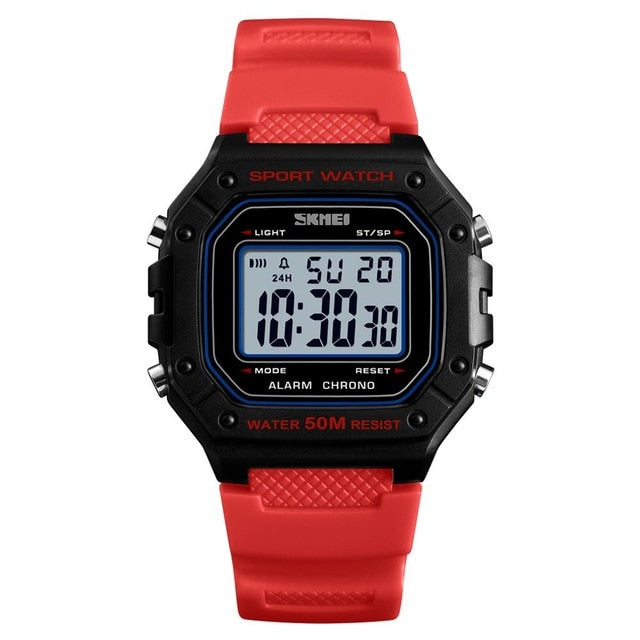 SKMEI Outdoor Sport Watch Men Digital Watches 5Bar Waterproof Alarm Clock Fashion Military Men Digital Watch montre homme 1496