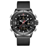 2019 NAVIFORCE Analog Digital Watches Men Luxury Brand Stainless Steel Sports Men's Watches Digital Waterproof Man Watch Sport