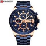 CURREN Business Men Watch Luxury Brand Stainless Steel Wrist Watch Chronograph Army Military Quartz Watches Relogio Masculino