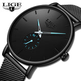 LIGE 2019 New Fashion Sports Mens Watches Top Brand Luxury Waterproof Simple Ultra-Thin Watch Men Quartz Clock Relogio Masculino