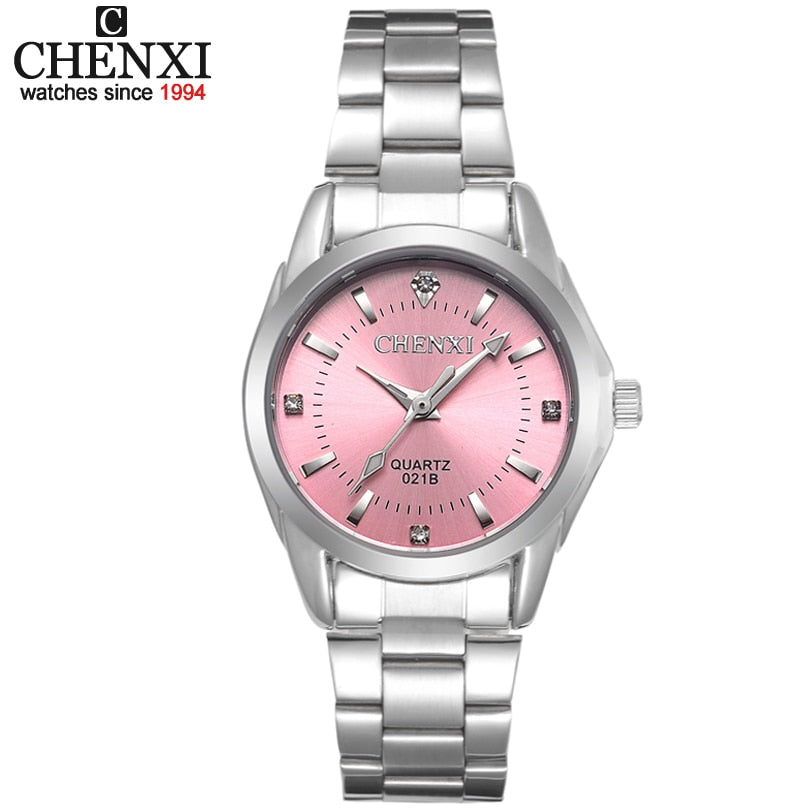 6 Fashion colors CHENXI CX021B Brand relogio Luxury Women's Casual watches waterproof watch women fashion Dress Rhinestone watch