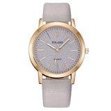 Top Brand High Quality Fashion Womens Ladies Simple Watches Geneva Faux Leather Analog Quartz Wrist Watch clock saat Gift