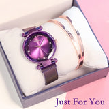 2019 Magnet Magnetic Force Unique Creative Band Women Luxury Quartz Watches Ladies Dress Wristwatches Watch NO Box&Bracelet