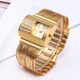 Hot 2019 New Arrival Luxury Women Round Full Diamond Bracelet Watch Analog Quartz Movement Wrist Bracelet Watch