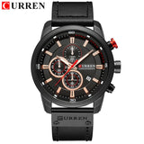 CURREN Luxury Brand Men Military Sport Watches Men's Quartz Clock Leather Strap Waterproof Date Wristwatch Reloj Hombre