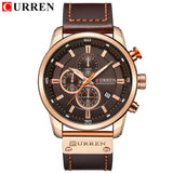 CURREN Luxury Brand Men Military Sport Watches Men's Quartz Clock Leather Strap Waterproof Date Wristwatch Reloj Hombre