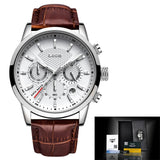 Relogio Masculino Men Watches LIGE Fashion Waterproof Chronograph Top Brand Luxury Quartz Watch Men Casual Leather Sport Watch