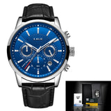 Relogio Masculino Men Watches LIGE Fashion Waterproof Chronograph Top Brand Luxury Quartz Watch Men Casual Leather Sport Watch