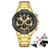 Relogio Masculino Wrist Watches Men 2019 Top Brand Luxury WWOOR Golden Chronograph Men Watches Gold Big Male Wristwatch Man 2019