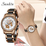 SUNKTA2019 New Listing Rose Gold Women Watches Quartz Watch Ladies Top Brand Luxury Female Watch Girl Clock Relogio Feminino+Box