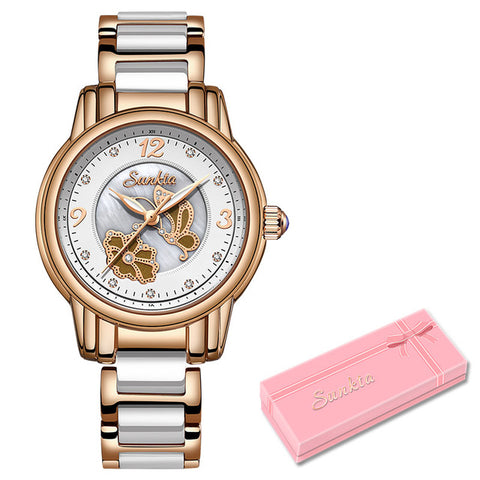 SUNKTA2019 New Listing Rose Gold Women Watches Quartz Watch Ladies Top Brand Luxury Female Watch Girl Clock Relogio Feminino+Box