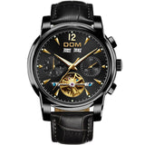 DOM Mechanical Watch Men Wrist Automatic Retro Watches Men Waterproof Black Full-Steel Watch Clock Montre Homme M-75BK-1MW