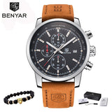 BENYAR Watches Men Luxury Brand Quartz Watch Fashion Chronograph Watch Reloj Hombre Sport Clock Male Hour Relogio Masculino